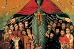 Малороссийская икона Покрова Пресвятой Богородицы начала XVII века с изображением казаков.