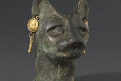 Cat’s Head, 30 BC to third century AD Bronze, gold. Brooklyn Museum
