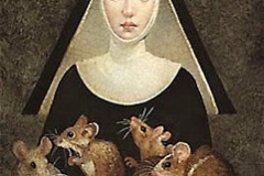 Изображение Гертруды с мышами. 1530 г.
